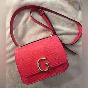 Pink Guess convertible Crossbody bag